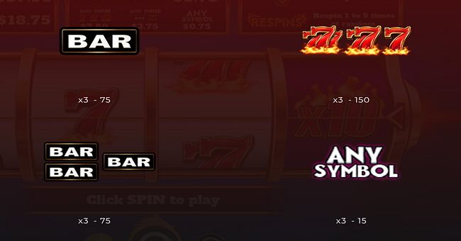 burning triple 7s paytable 2 paytable