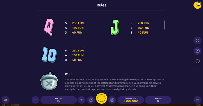 bust a nut paytable 2 paytable