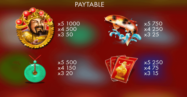 caishens fortune paytable paytable