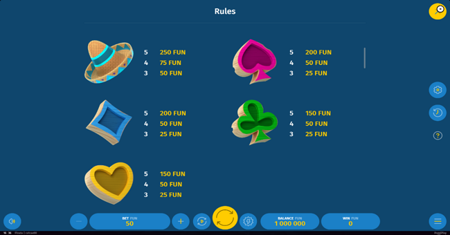 calle pinata paytable 2 paytable