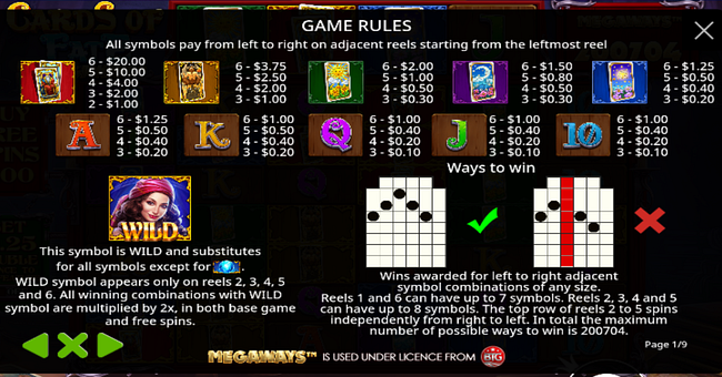 cards of fate megaways brasil jackpot paytable paytable
