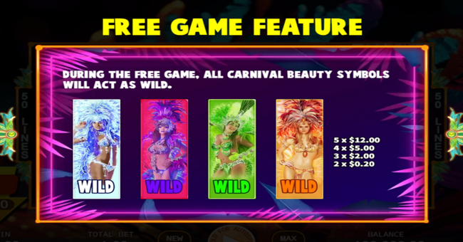 carnival beauty paytable 2 paytable