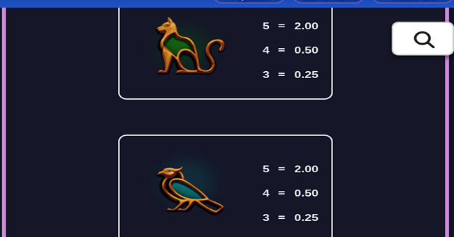 cash eruption megajackpots amulets of osiris paytable 5 paytable