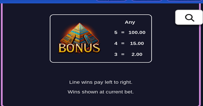 cash eruption megajackpots amulets of osiris paytable 6 paytable