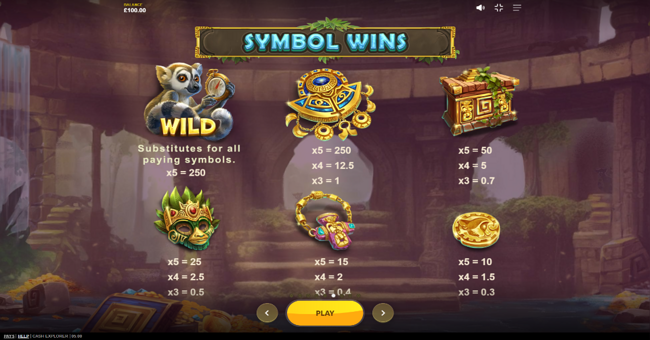 cash explorer paytable 1 paytable