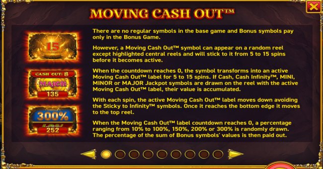 cash grotto paytable 1 paytable