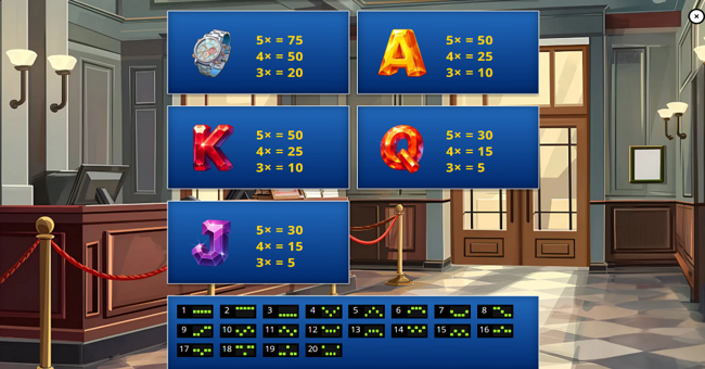 cash heist diamond edition paytable 2 paytable