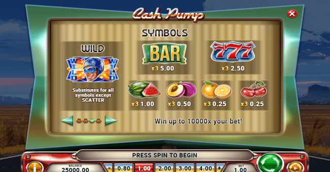 cash pump 1 paytable