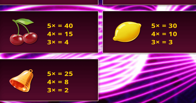 cash vegas paytable 4 paytable