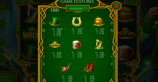 celtic bash lucky clover hold and spin paytable 1 paytable