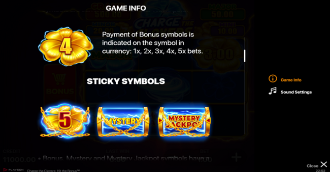 charge the clovers hit the bonus paytable 2 paytable