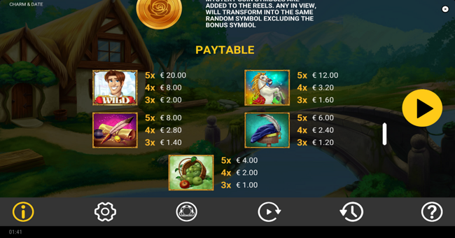 charm and date paytable 2 paytable