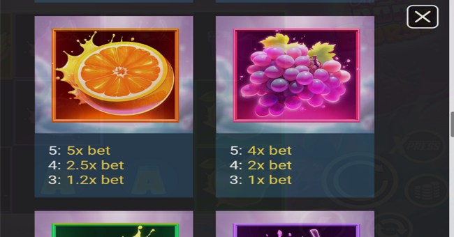 cherrypop burst paytable 3 paytable