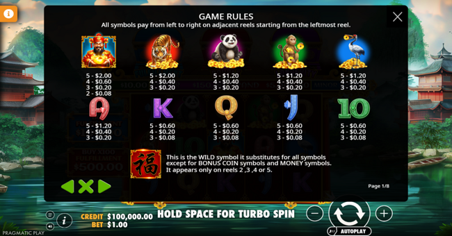 chests of cai shen 2 paytable 1 paytable