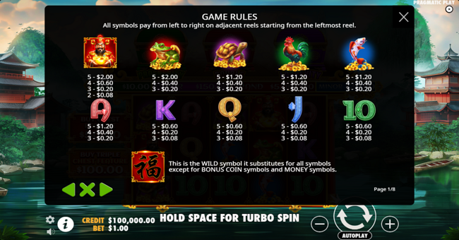 chests of cai shen paytable paytable