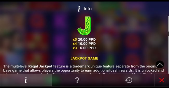 chica alegre 5 paytable 4 paytable