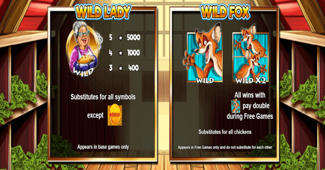 chicken fox paytable paytable