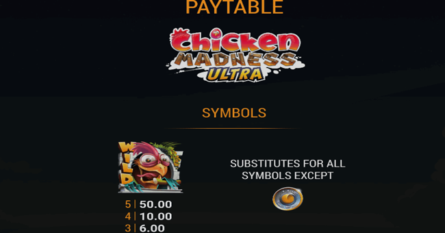 chicken madness ultra paytable 1 paytable