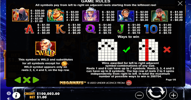 christmas carol megaways paytable paytable