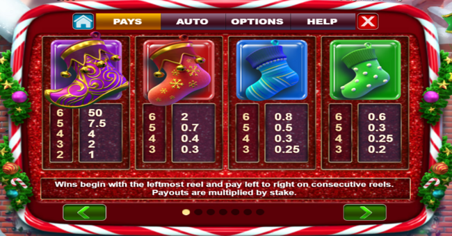 christmas catch paytable 1 paytable