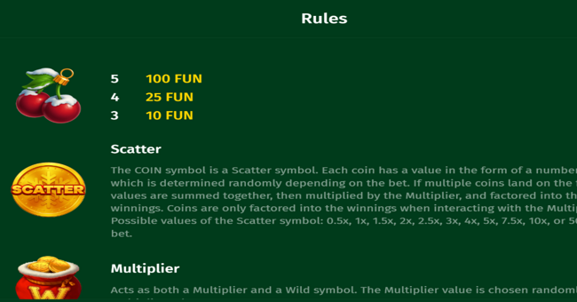 christmas coin paytable 3 paytable