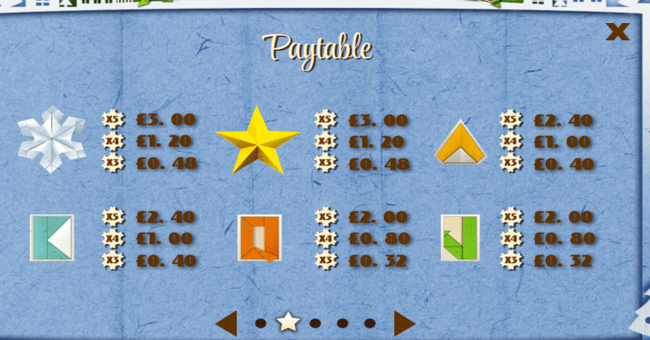 christmas in papertown paytable 2 paytable