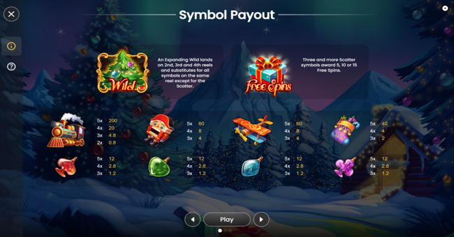 christmas tree paytable paytable