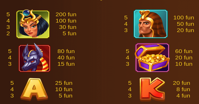 cleos book paytable 1 paytable