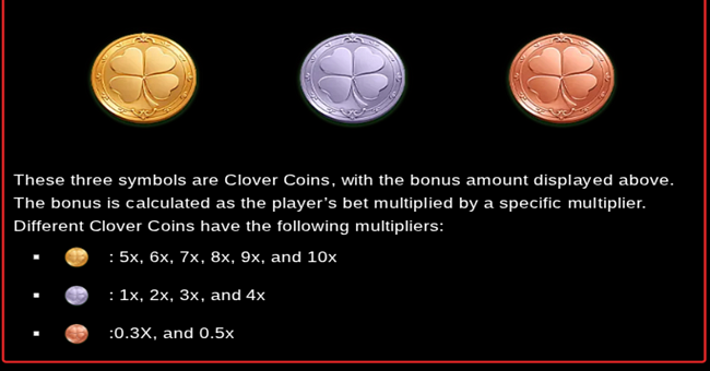 clover coins 3x5 paytable paytable