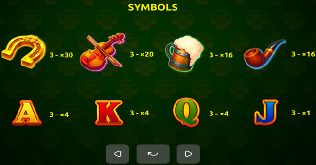 clover treasure hold and win paytable paytable