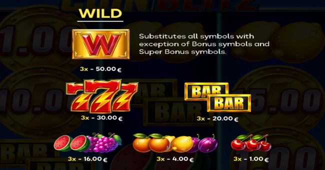 coin blitz 3x3 running wins paytable 1 paytable