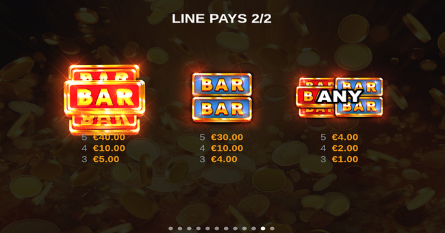 coin fall hold and win paytable 2 paytable
