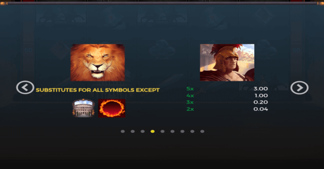 colloseum paytable paytable