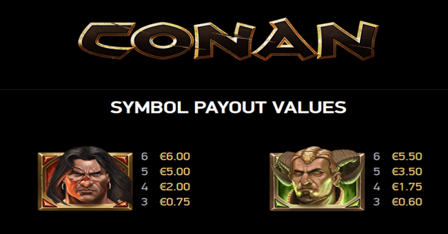 conan paytable 1 paytable