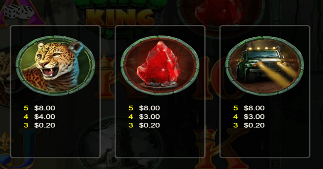 congo king paytable 2 paytable