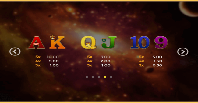 cosmic queens paytable2 paytable