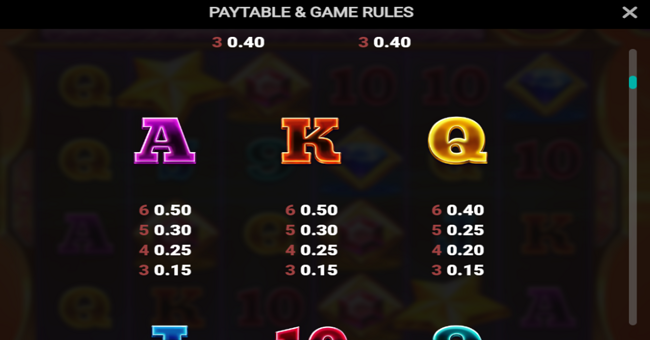 cosmic rush dream drop paytable 3 paytable