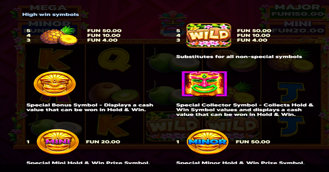 crazy tiki hold and win paytable 1 paytable