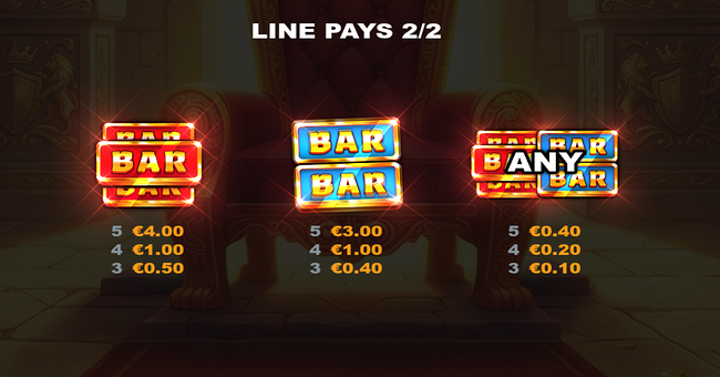 crown triumph 7s hold and win paytable 2 paytable