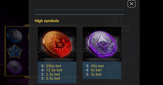 crypto crown 20 paytable 3 paytable