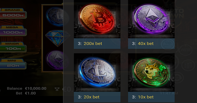 crypto crown 5 paytable 1 paytable