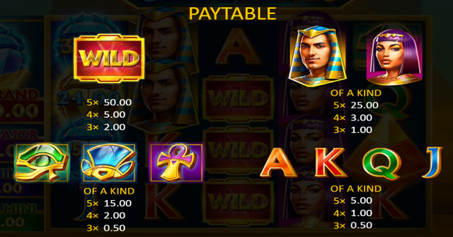 crystal scarabs paytable paytable