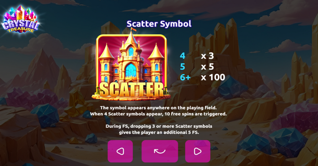crystal treasure paytable 2 paytable