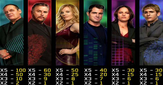 csi crime scene investigation paytable 1 1 paytable