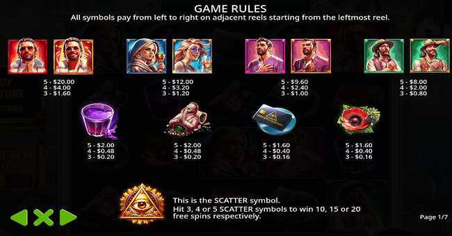 cult paytable paytable