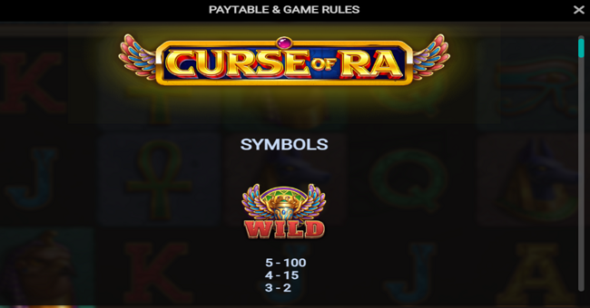 curse of ra paytable 1 paytable