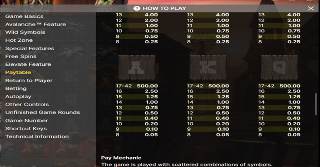 dead west paytable 2 paytable