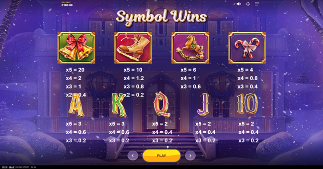 dear santa paytable paytable