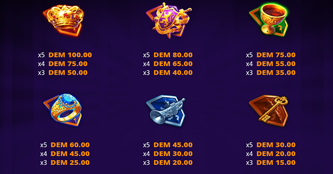 deluxe wilds paytable 1 paytable