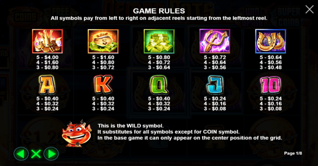 demon pots paytable paytable